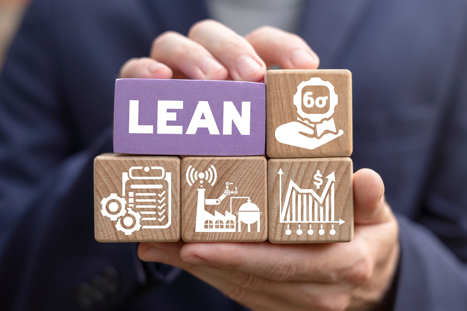 Diagram of the five steps of LEAN